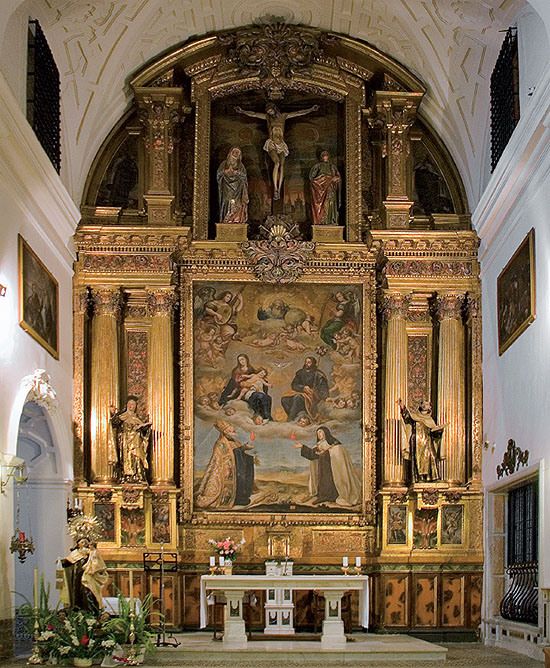 Retablo mayor de la iglesia conventual de carmelitas descalzas de San José, Toledo, 1641. Lienzo principal de Antonio Pereda en Carmelitas Descalzas, Alba de Tormes