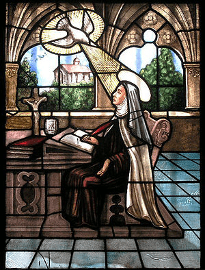 Santa Teresa inspirada por el Espíritu Santo en Carmelitas Descalzas, Sepulcro de Santa Teresa