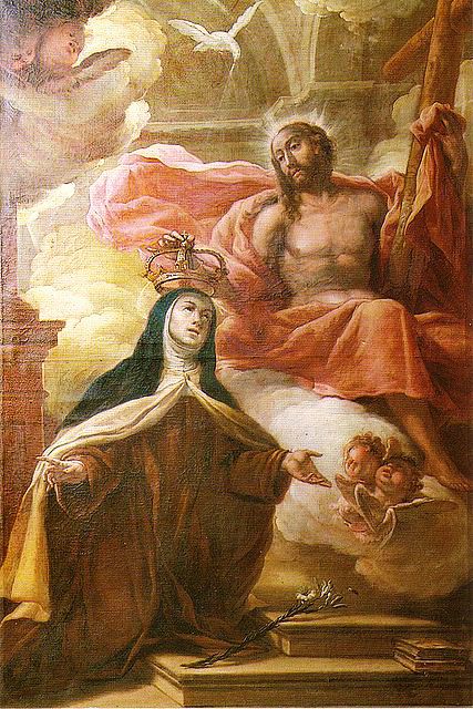 Coronación mística de Santa Teresa de Jesús en carmelitas Descalzas, Alba de Tormes