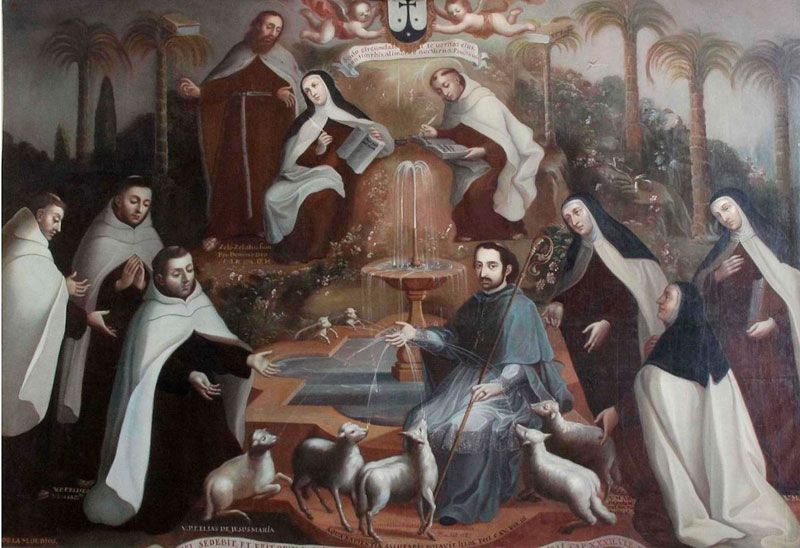 Alegoría del Carmelo Palafoxiano en Carmelitas Descalzas, Sepulcro de Santa Teresa