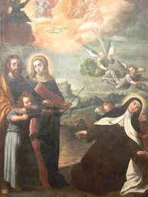 Transverberación de Santa Teresa y Sagrada Familia