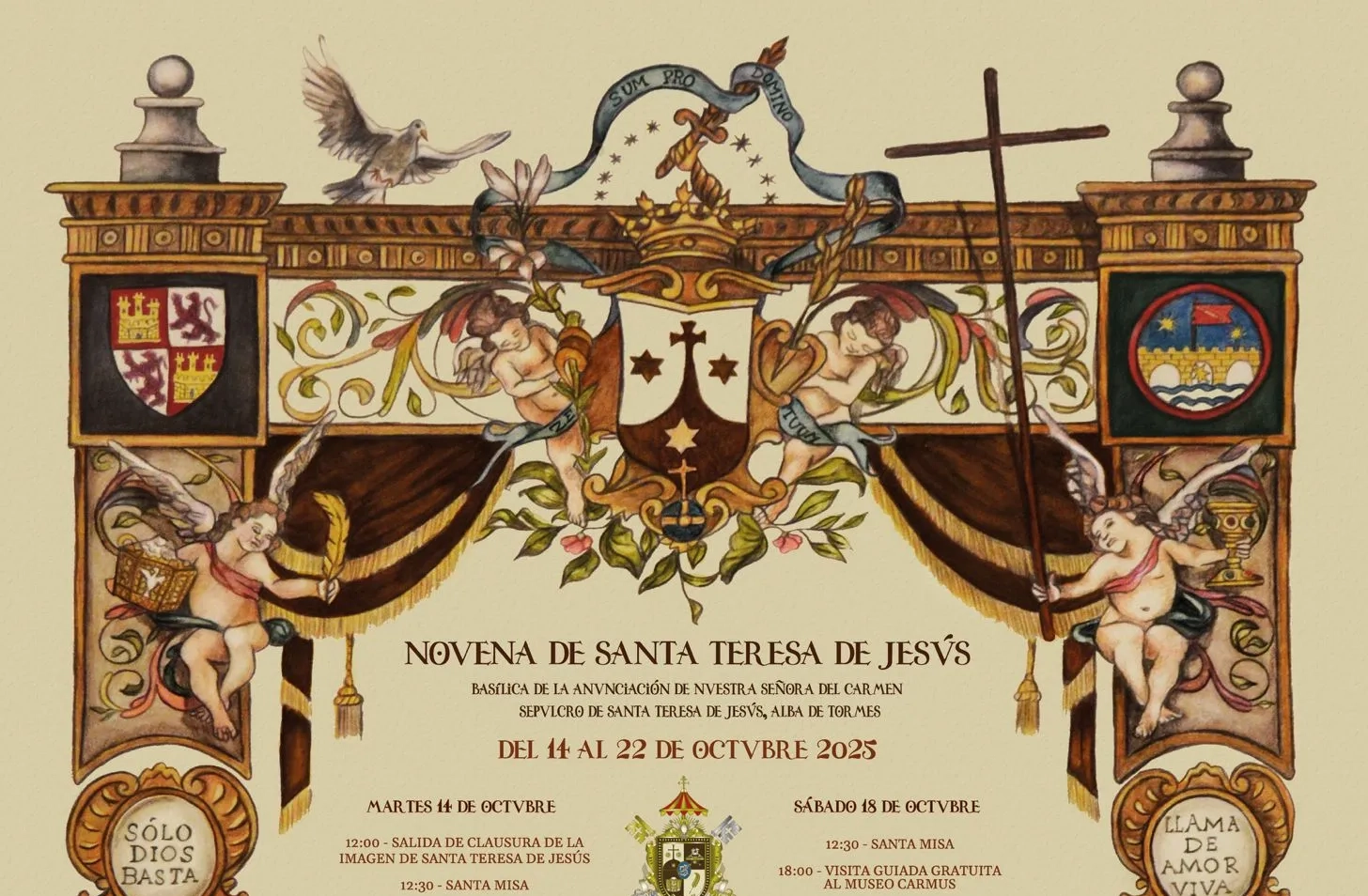Programa de la Novena de Santa Teresa de Jesús/ 14 al 22 de octubre 2025